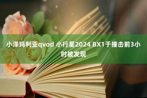 小泽玛利亚qvod 小行星2024 BX1于撞击前3小时被发现