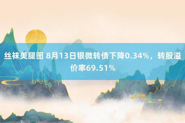 丝袜美腿图 8月13日银微转债下降0.34%，转股溢价率69.51%