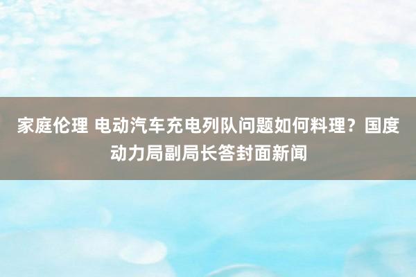 家庭伦理 电动汽车充电列队问题如何料理？国度动力局副局长答封面新闻