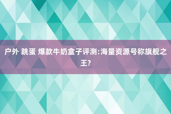 户外 跳蛋 爆款牛奶盒子评测:海量资源号称旗舰之王?