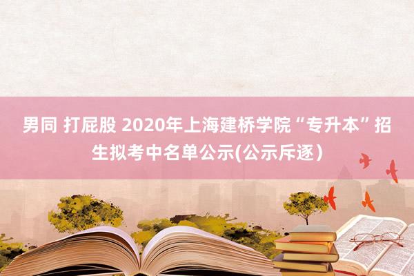 男同 打屁股 2020年上海建桥学院“专升本”招生拟考中名单公示(公示斥逐）